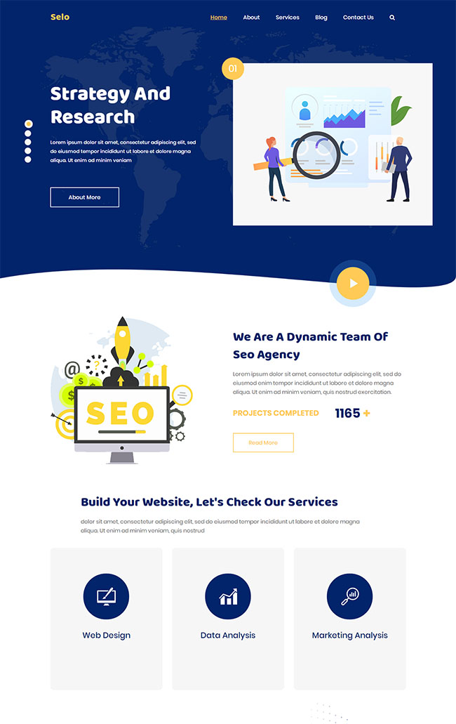 Seo数据分析企业官网模板