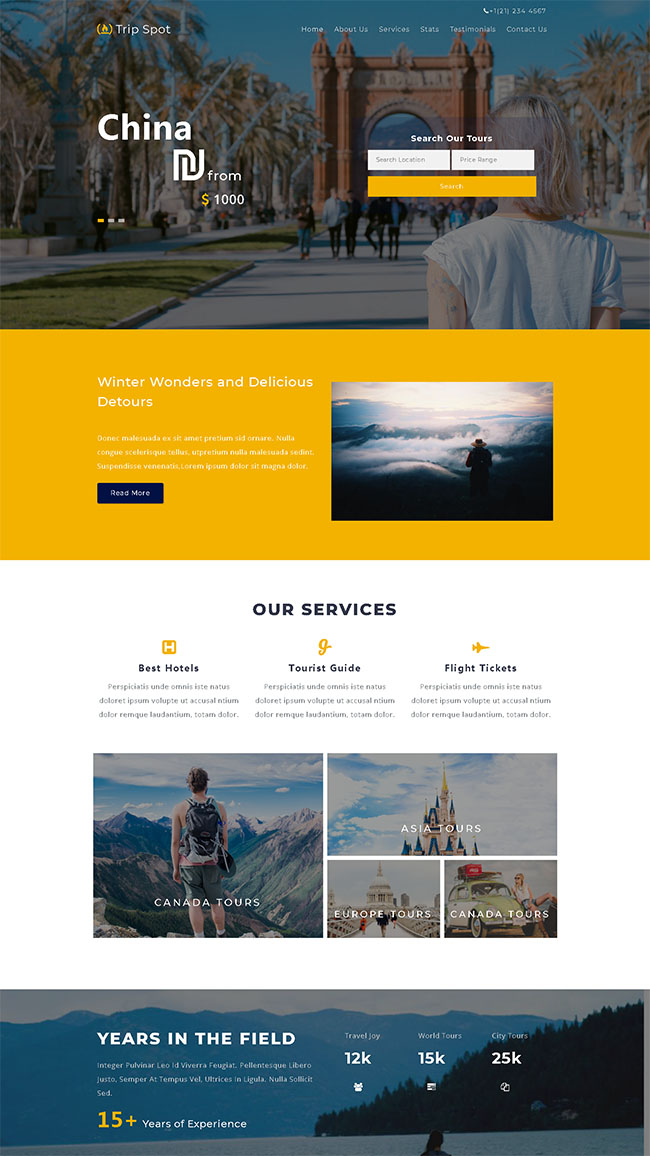 出国旅行旅游公司网站模板