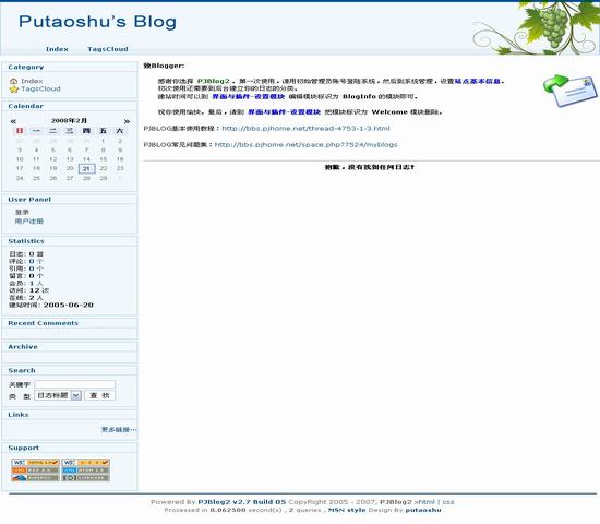 PJBlog2 MSN模板