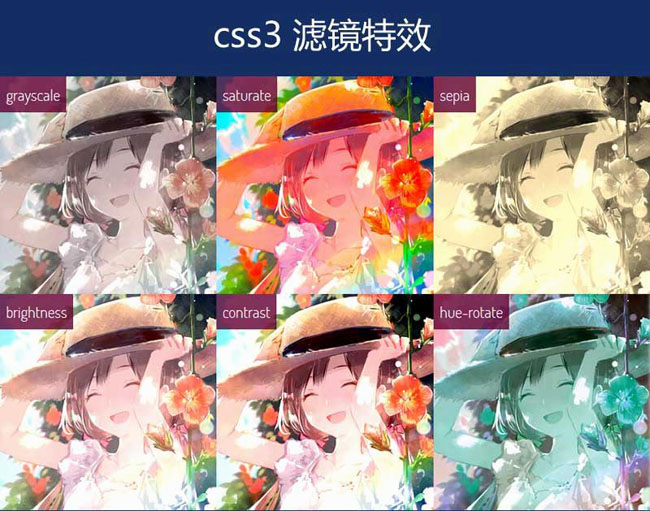 CSS3 Filter图片滤镜特效