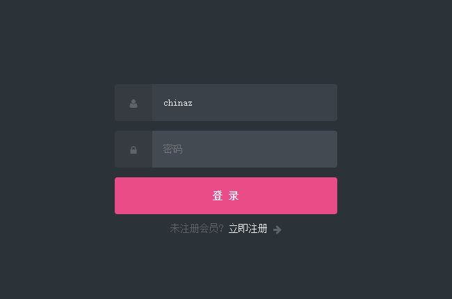 CSS3带图标和占位符的登录表单