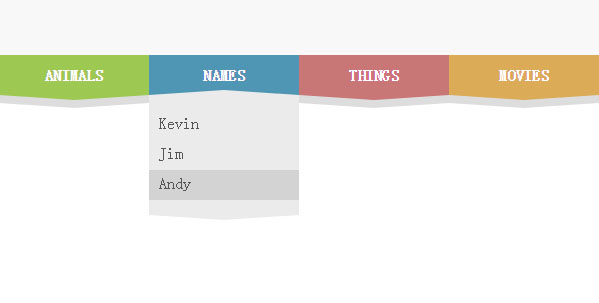 纯CSS3波浪状弹性菜单代码
