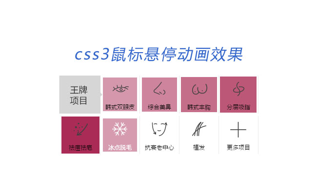 css3鼠标触碰图标渐变效果