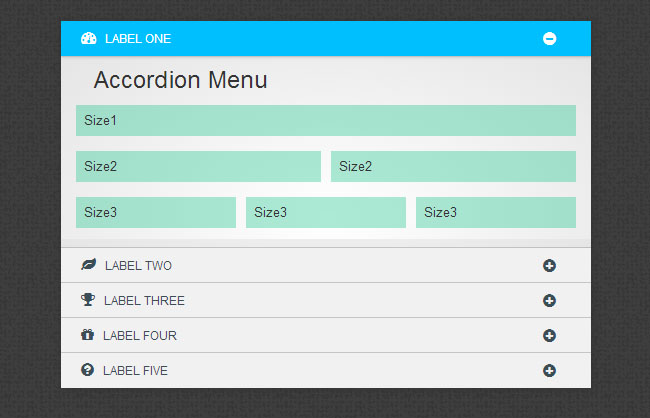 jquery+css3嵌套式手风琴特效