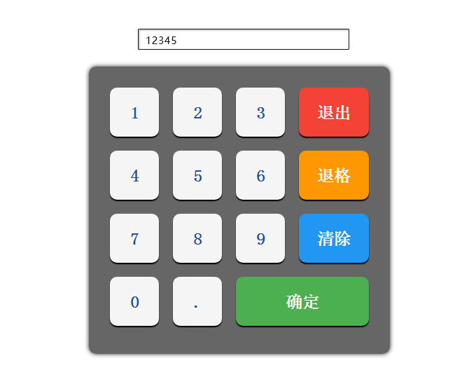 jQuery虚拟数字键盘按键输入代码