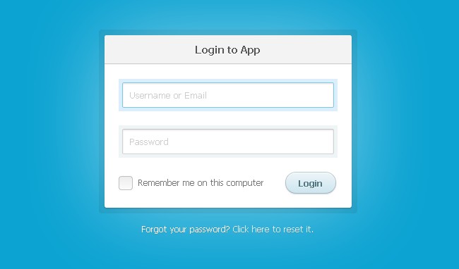 Login Form登陆框