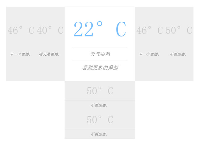 jQuery动画展开天气预报特效