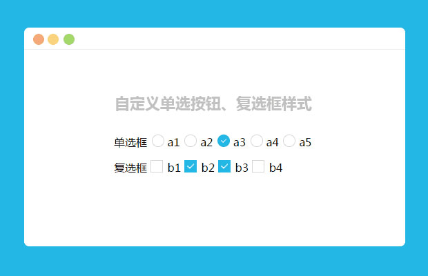 jQuery自定义单选按钮复选框代码