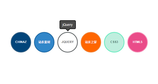 jQuery Tooltips悬停提示效果