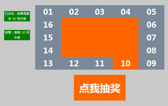 jQuery方形格子抽奖代码下载