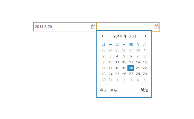 jcDate时间选取jQuery插件