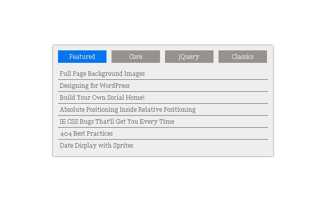 jQuery tab标签列表