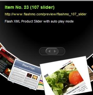 半圆转动flash图片相册网页模板