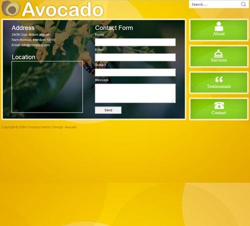 Avocado鳄梨网div+css网页模板_html静态网页模板下载