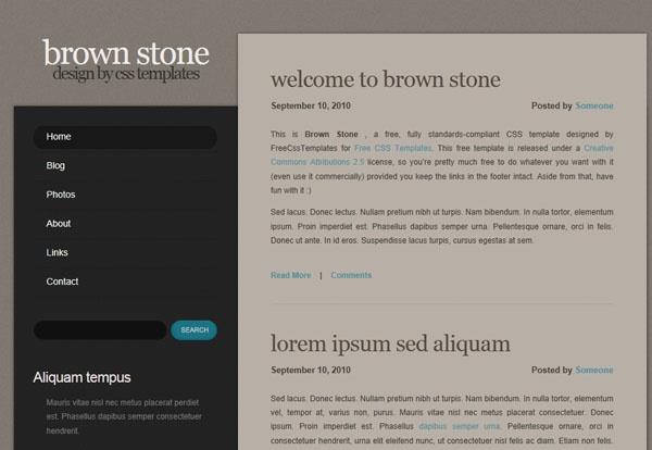 褐石css网页模板