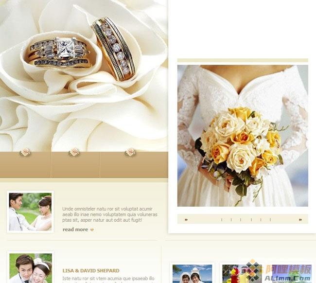 婚礼策划公司网页psd,html,flash免费模板
