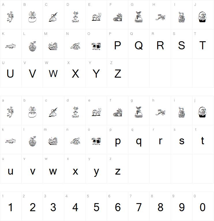 Kreasterbunnies字体