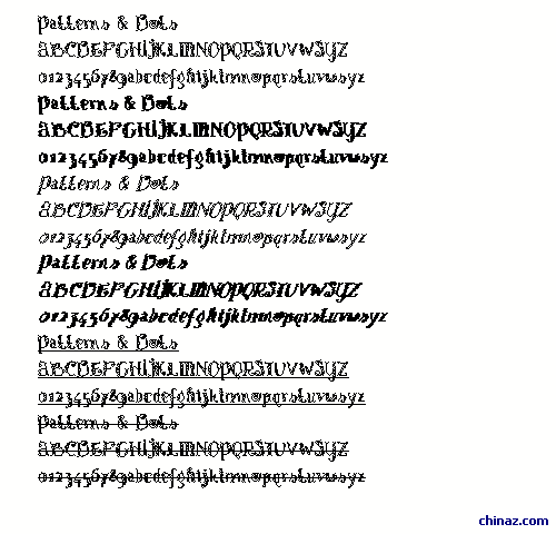 Patterns  Dots字体