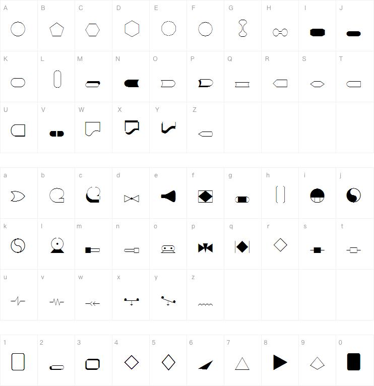 Shapes1字体