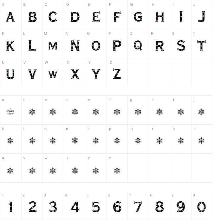 Snowflake letters字体