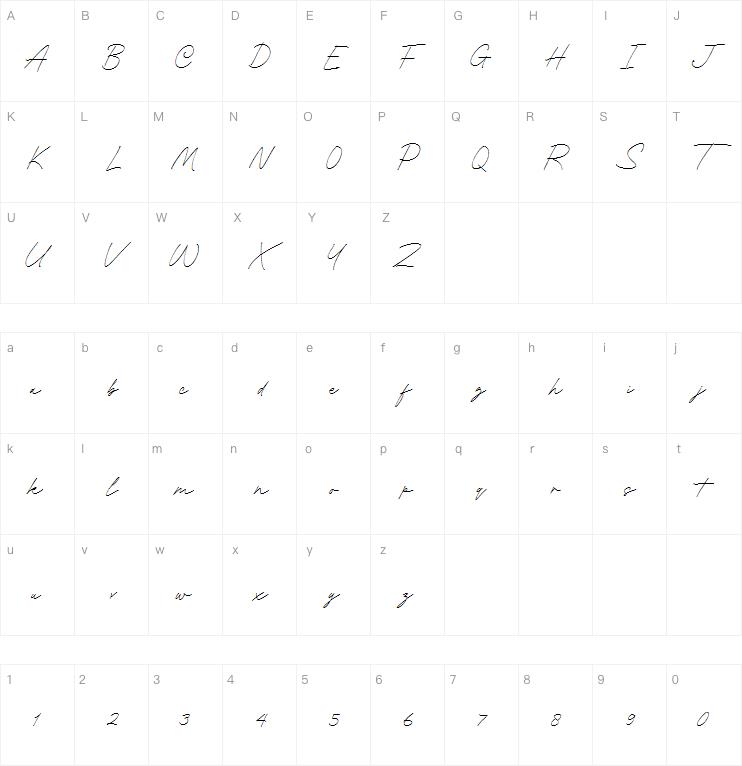 Honthany signature字体