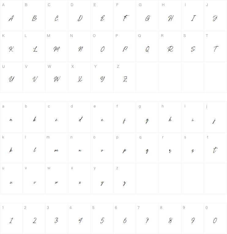 Jotosan signature字体