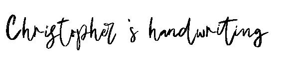 Christopher \’s handwriting字体