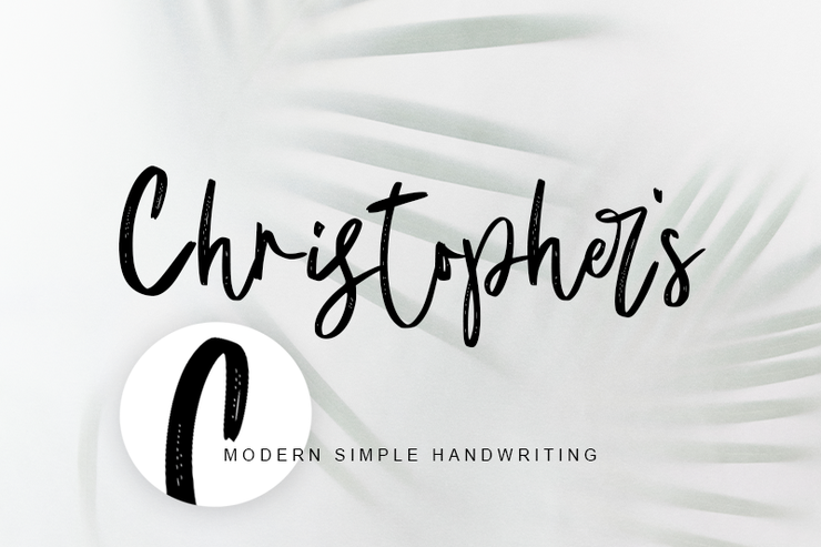 Christopher \'s handwriting字体 5