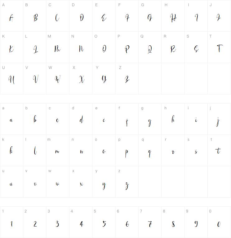 Generating Script字体