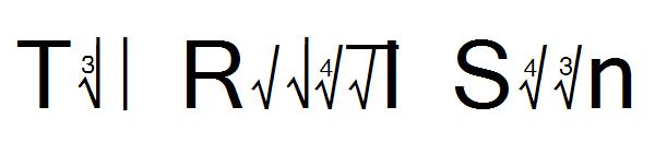 The Radical Sign字体