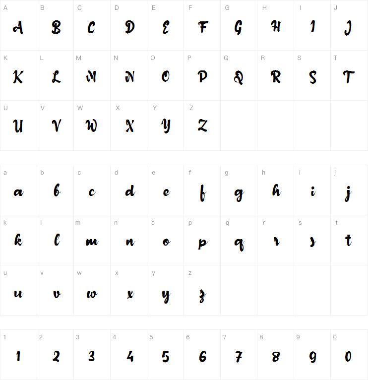 a Atusan Script字体