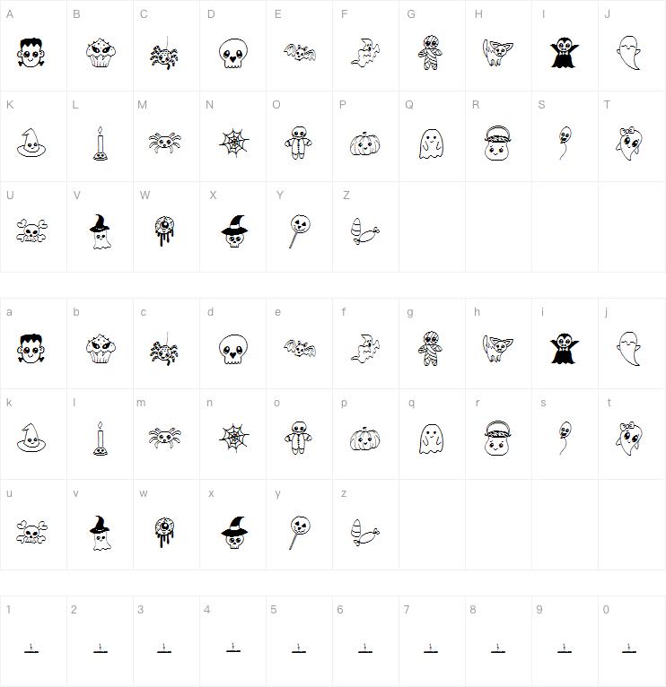 Cute Halloween Drawings字体