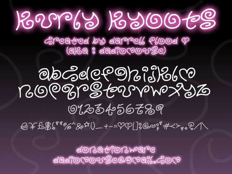 Kurly Kyoots字体 1