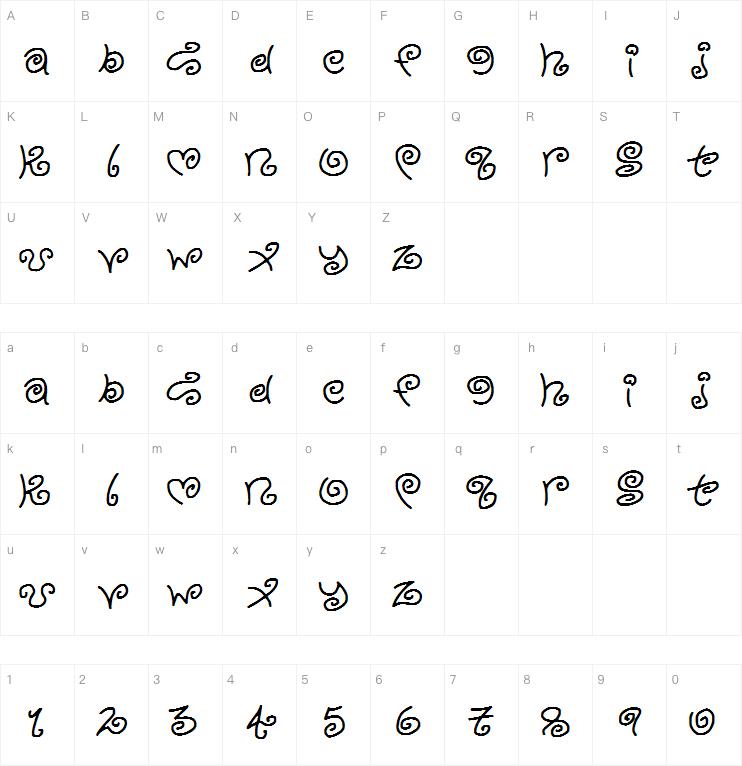 Kurly Kyoots字体