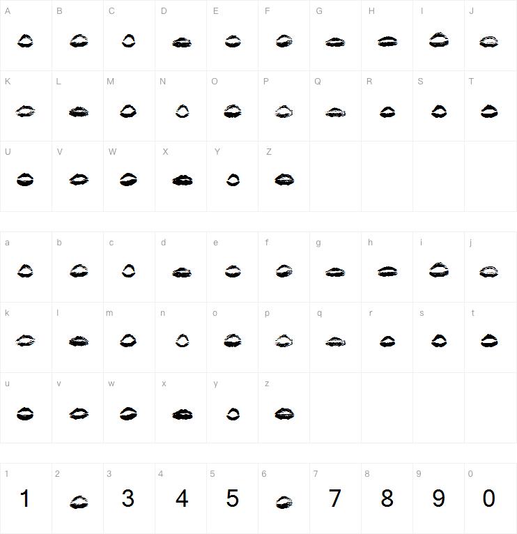 26 More Kisses字体