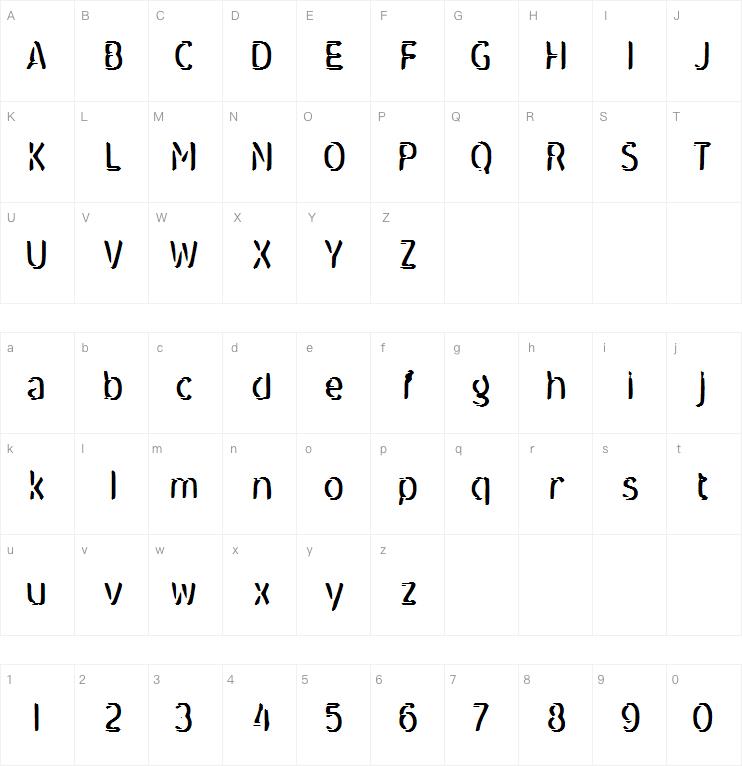 d Dizzy Stencil字体