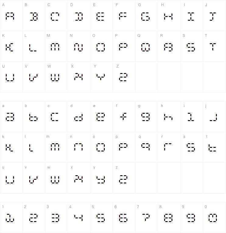 Calculatrix 12字体