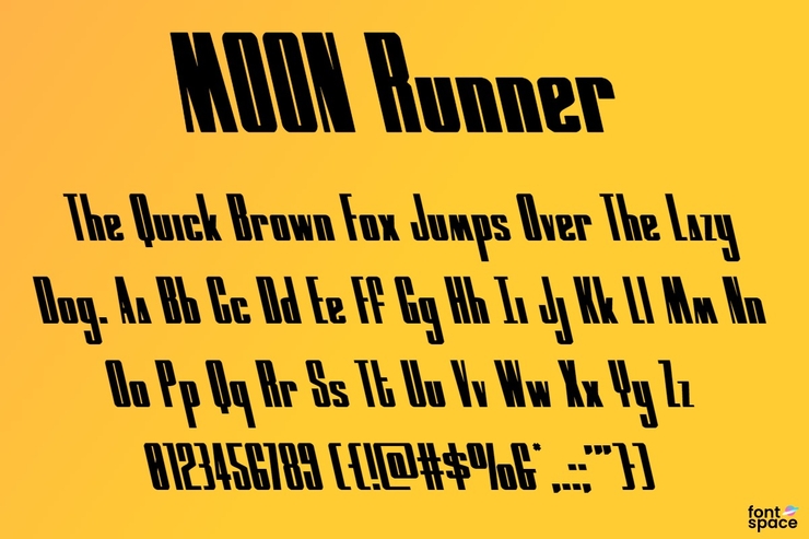 MOON Runner字体 3