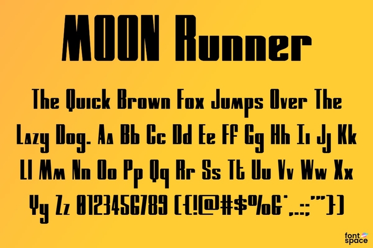 MOON Runner字体 9