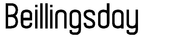 Beillingsday字体