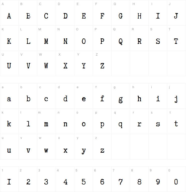 Truetypewriter PolyglOTT字体