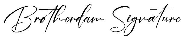 Brotherdam Signature字体