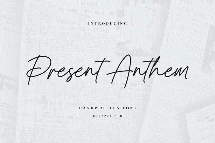 Present anthem字体 1