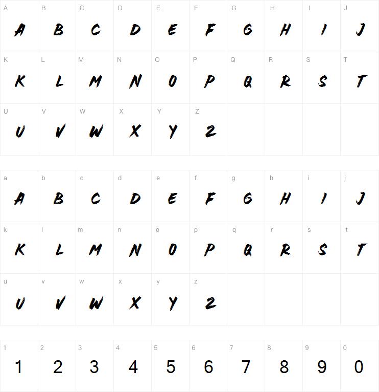 Fade away字体