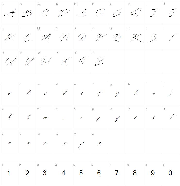 Signature moment字体