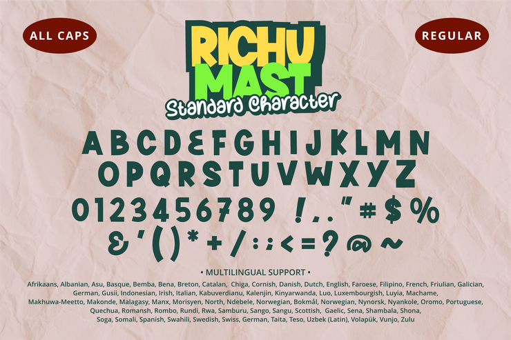 Richu mast字体 6