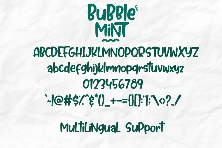 Bubble mint字体 4