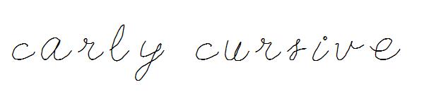 carly cursive字体