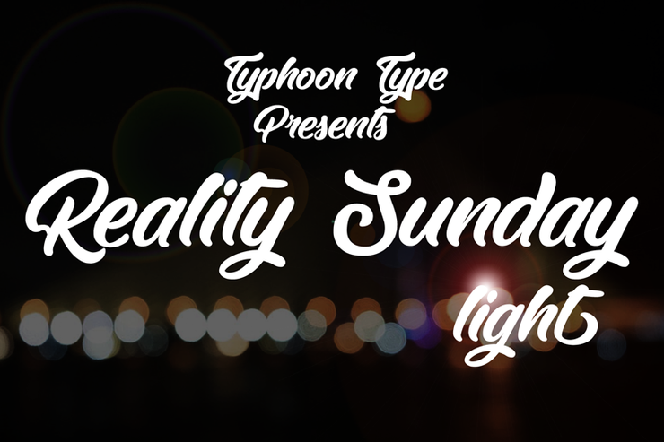 Reality Sunday字体 2