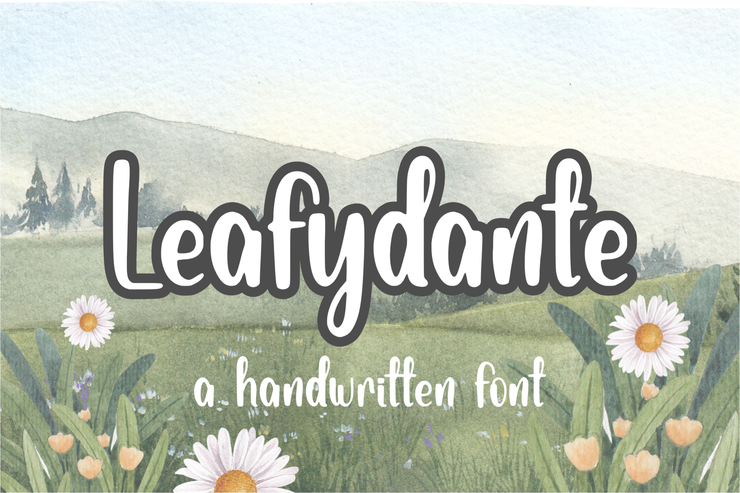 Leafydante字体 5